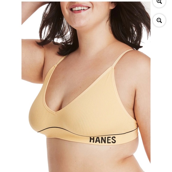 Hanes Ribbed Bralette NWT - Picture 2 of 3